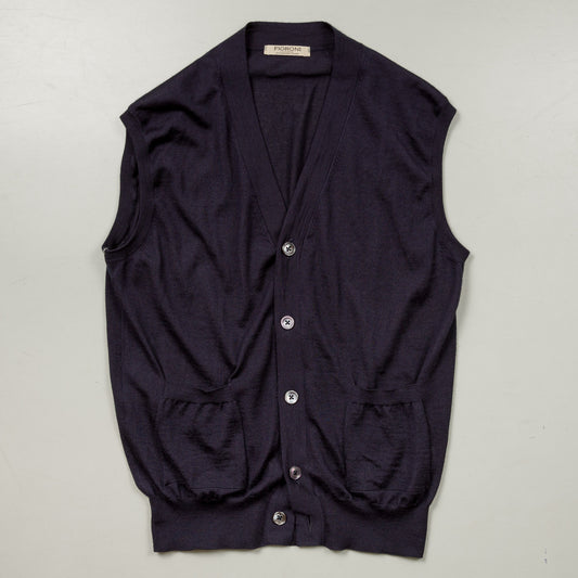 Knit F02 | D.Blue | 70% Cashmere + 30% Silk