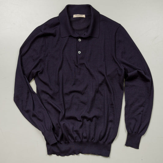 Knit F05 | D. Blue | 70% Cashmere + 30% Silk