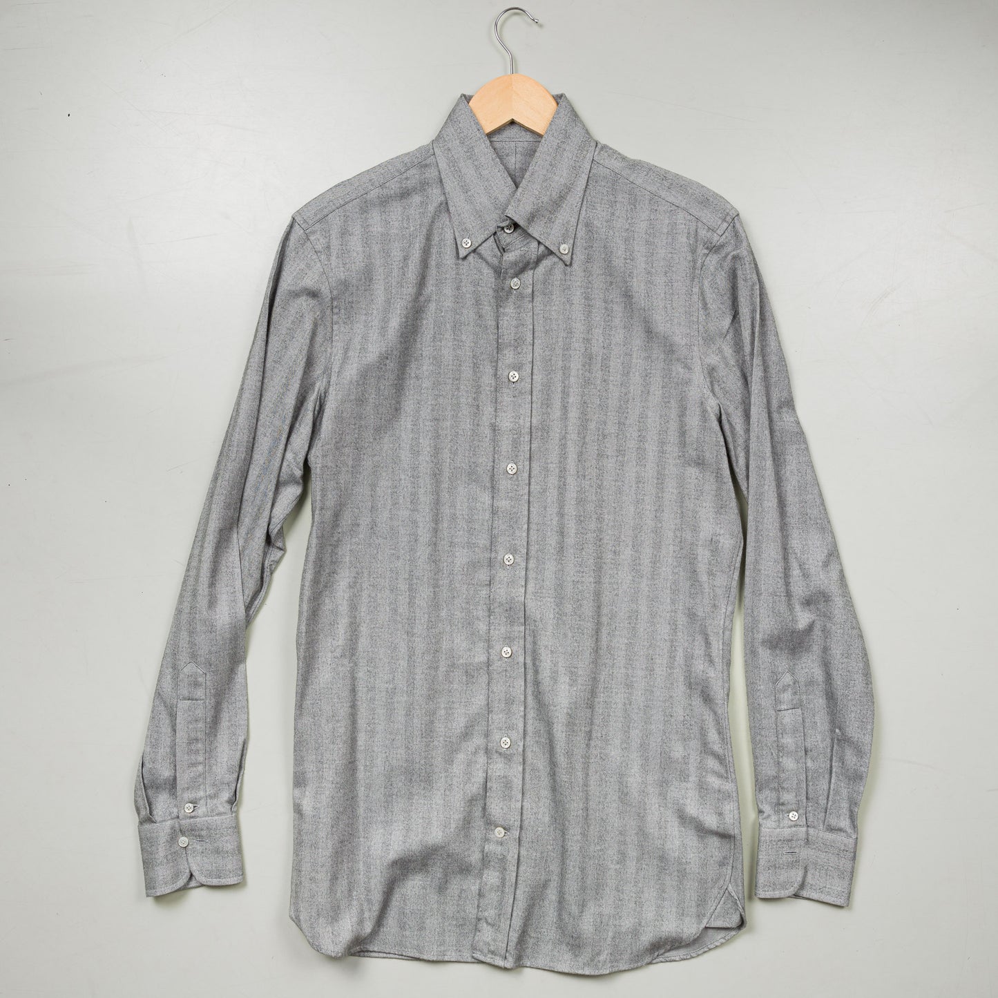 Shirt C04 | L. Grey | Herringbone | Flannel