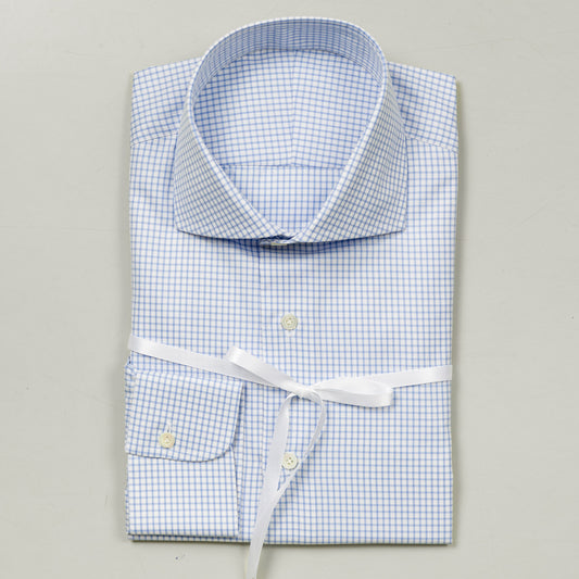 Shirt 32 | L. Blue | Check | Fine Twill